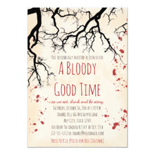 Blood Splatter Creepy Halloween Invitation