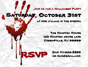 Bloody Party Invite