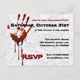 Halloween Invitation Card - Bloody Party Invite