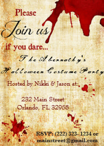 Bloody Vampire Halloween Party Invitation