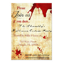 Halloween Invitation Card - Bloody Vampire Halloween Party Invitation