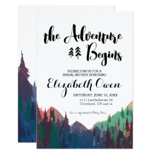 Bridal Shower Invitation Mountain Theme