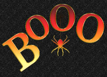 Bright Orange Boo Halloween Party Invitation