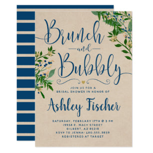 Brunch And Bubbly Bridal Shower Invitation