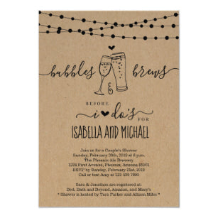 Bubble Brew Before I Do Couple Shower Invitation