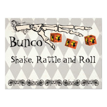 Halloween Invitation Card - Bunco Skeleton Hand Invitation