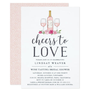 Cheers To Love Wine Tasting Bridal Shower Invite