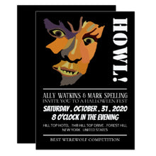 Halloween Invitation Card - Classic Werewolf Halloween Party Invitation