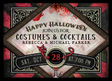 Costume Cocktails Red Black Devil Halloween Invite