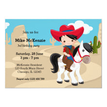 Halloween Invitation Card - Cowboy Invitation S