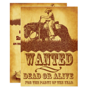 Cowboy Theme Party Invitation