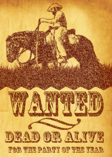 Halloween Invitation Card - Cowboy Theme Party Invitation
