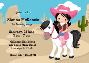 Cowgirl Invitation S