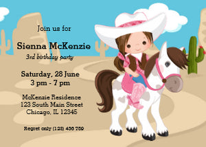 Cowgirl Invitation
