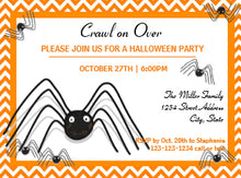 Crawl On Over 3x5 Halloween Party Invite