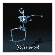 Custom Invites X Ray Skeleton Joy Leap Blue