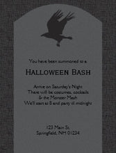 Customizable Raven Gravestone Invite Postcard