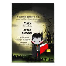 Halloween Invitation Card - Cute Halloween Party Dracula Invitation
