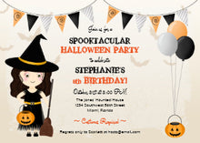 Halloween Invitation Card - Cute Witch Halloween Party Invitation