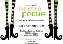 Cute Witch Leggings Boots Hocus Pocus Halloween Invitation