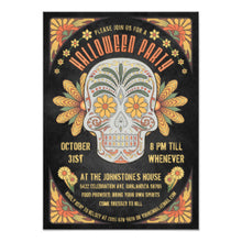 Halloween Invitation Card - Day Of The Dead Skull Halloween Party Invitations