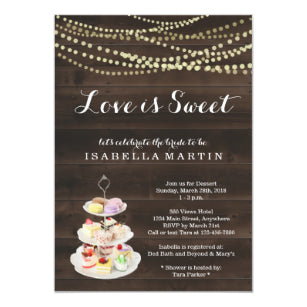 Dessert Bridal Shower Invitation Love Is Sweet