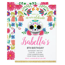 Halloween Invitation Card - Dia De Los Muertos Birthday Invitation