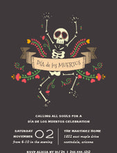 Halloween Invitation Card - Dia De Los Muertos Celebration Invitation S
