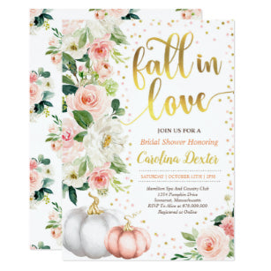Fall Bridal Shower Invitation Fall In Love Shower
