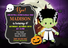Frankenstein Bride Halloween Birthday Invitation