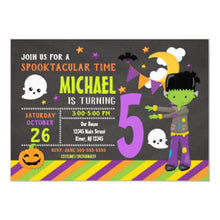 Halloween Invitation Card - Frankenstein Halloween Birthday Invitation