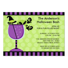 Halloween Invitation Card - Funny Witch Cocktail Halloween Party Invitation