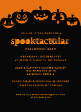 Halloween Invitation Card - Glowing Pumpkins Halloween Bash Invitation