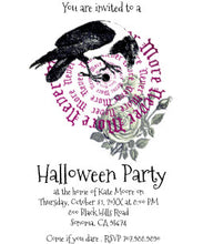 Gothic Never More Raven Halloween Party Invitation