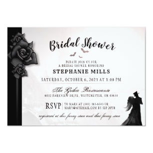 Gothic Romance Bridal Shower Invitation