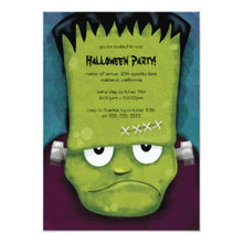 Halloween Invitation Card - Grumpy Frankenstein Halloween Party Invitation