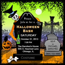 Halloween Invitation Card - Halloween Bash Graveyard Invitation