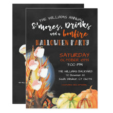 Halloween Invitation Card - Halloween Bonfire Party Invitation