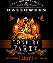Halloween Invitation Card - Halloween Bonfire Party Invitation 1