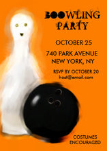 Halloween Invitation Card - Halloween Bowling Party Invitations