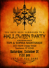 Halloween Chandelier Party Invitation
