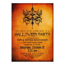 Halloween Invitation Card - Halloween Chandelier Party Invitation