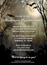 Halloween Full Moon Graveyard Party Invitation