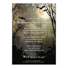 Halloween Invitation Card - Halloween Full Moon Graveyard Party Invitation