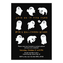 Halloween Invitation Card - Halloween Ghosts Costume Party Invitation