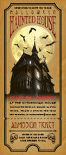 Halloween Invitation Card - Halloween Haunted House Ticket Invitation