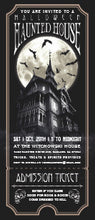 Halloween Invitation Card - Halloween Haunted House Ticket Invitation 1