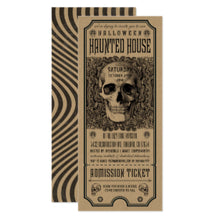 Halloween Haunted House Ticket Invitations Kraft
