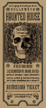 Halloween Invitation Card - Halloween Haunted House Ticket Invitations Kraft