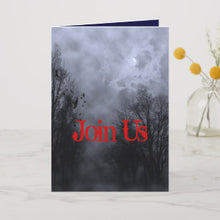 Halloween Invitation Card - Halloween Haunted Sky Blue Mist Custom Invitation